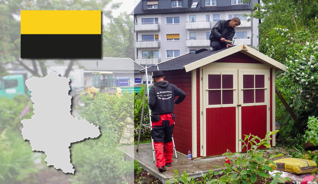 Unser Gartenhaus-Aufbauservice und Carport-Montageservice ist auch in Sachsen-Anhalt für Sie tätig!